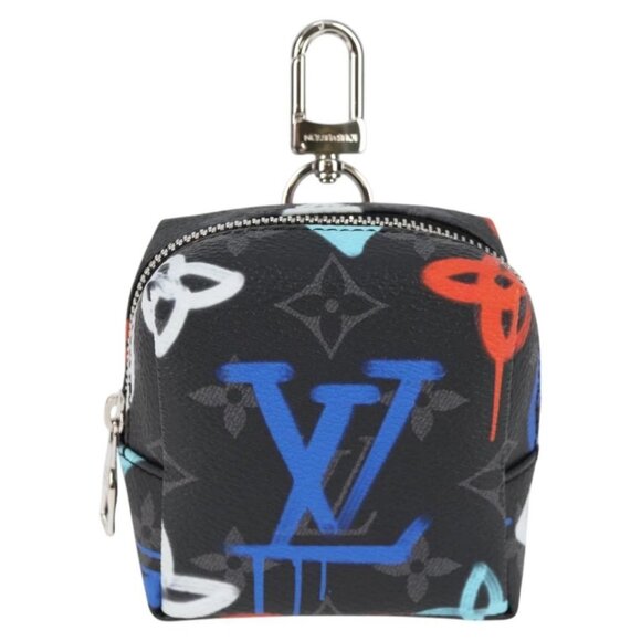 LOUIS VUITTON Eclipse Graffiti Porte Cle Squared Pouch - Picture 1 of 15